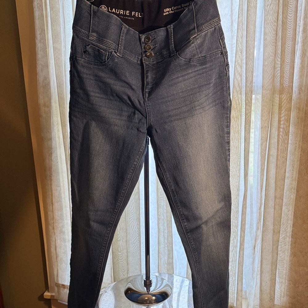 Laurie Felt Medium blue  boot cut  Jeans with Triple Button Waist